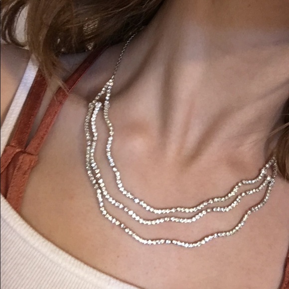 fake diamond layer necklace - Picture 3 of 3
